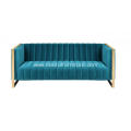 American light luxury blue fabric sofa set